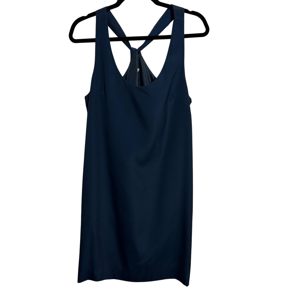 J.Crew‎ Women Navy Blue Dress Sleeveless Sheath Cocktail Career Work Size 10